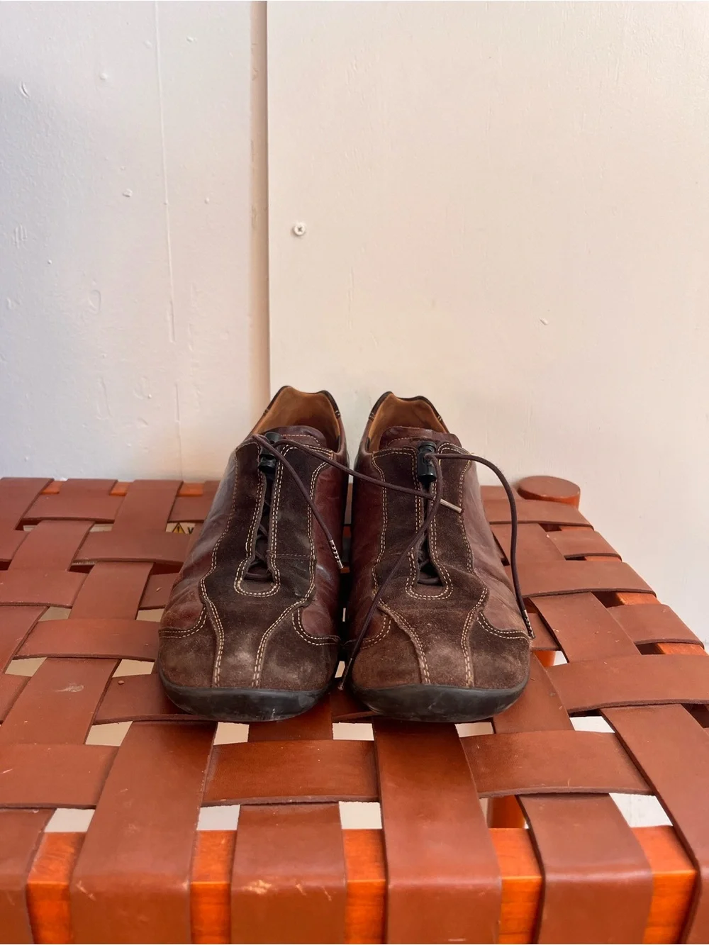 Paul Green Men's Brown Suede & Leather Lace-Up Oxfords